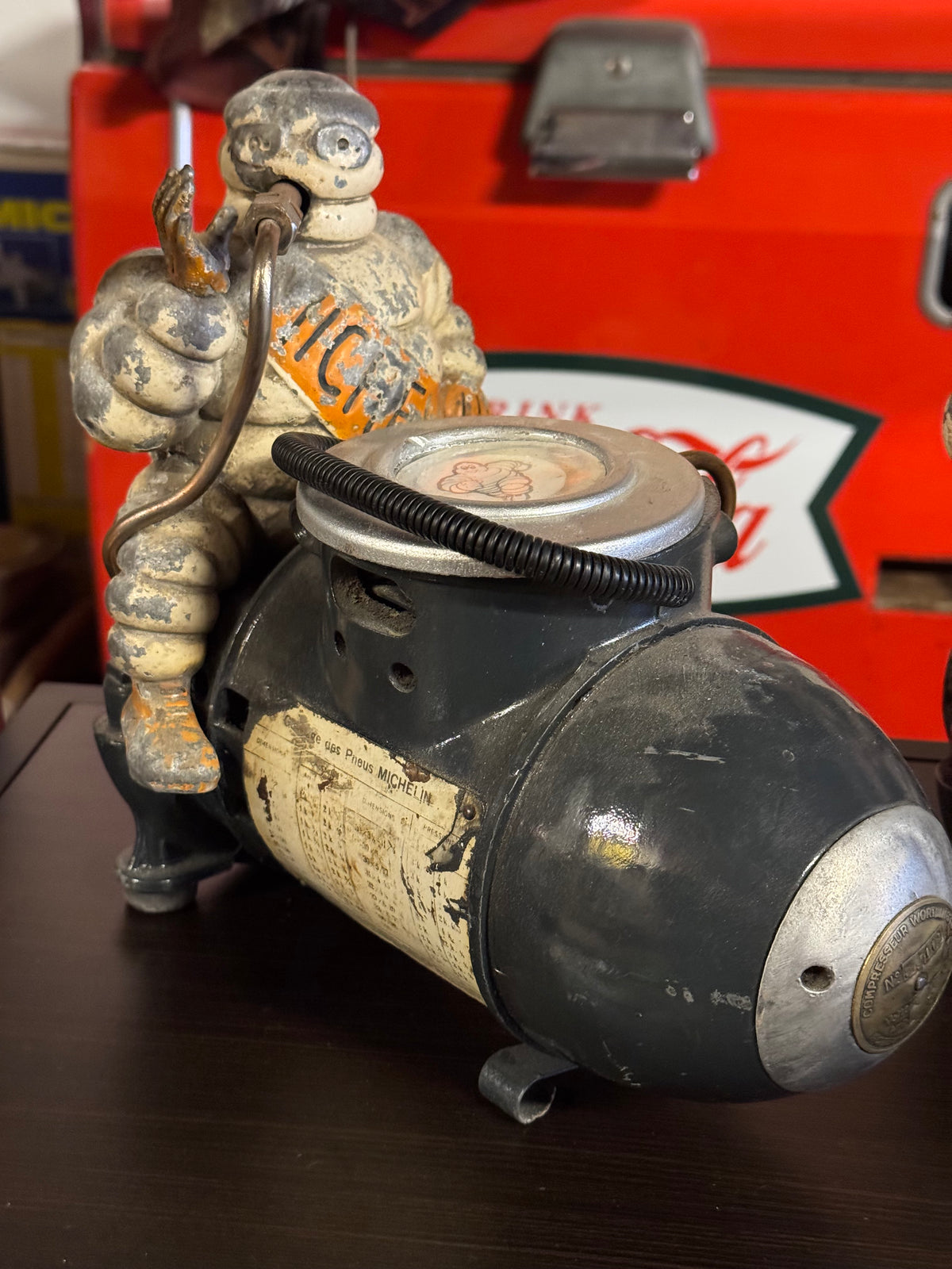 Michelin Bibendum-luftkompressor 1920-1930erne