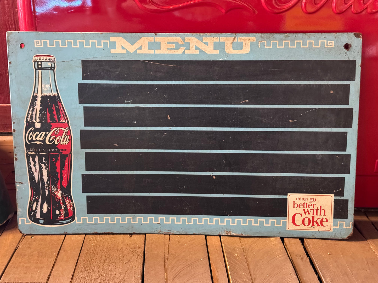 Coca Cola menu tavle