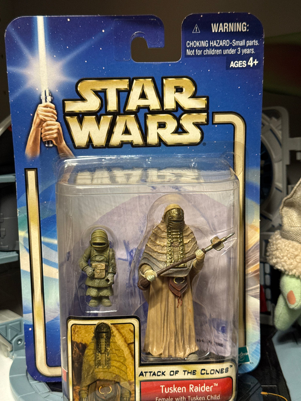 Star Wars Attack of the Clones Tusken Raider (Female with Tusken Child) actionfigur 2002