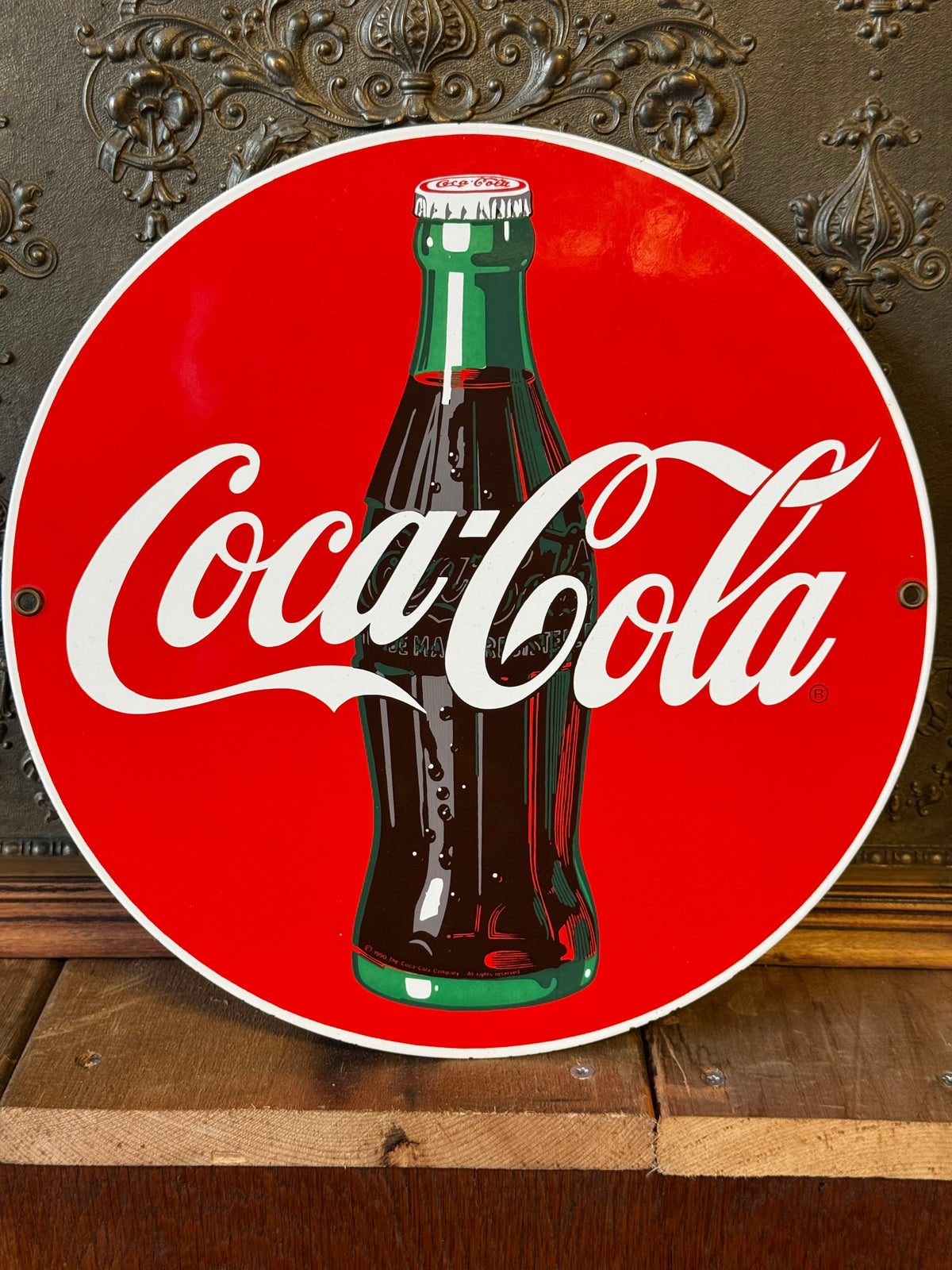 Coca Cola Emaljeskilt 1990erne