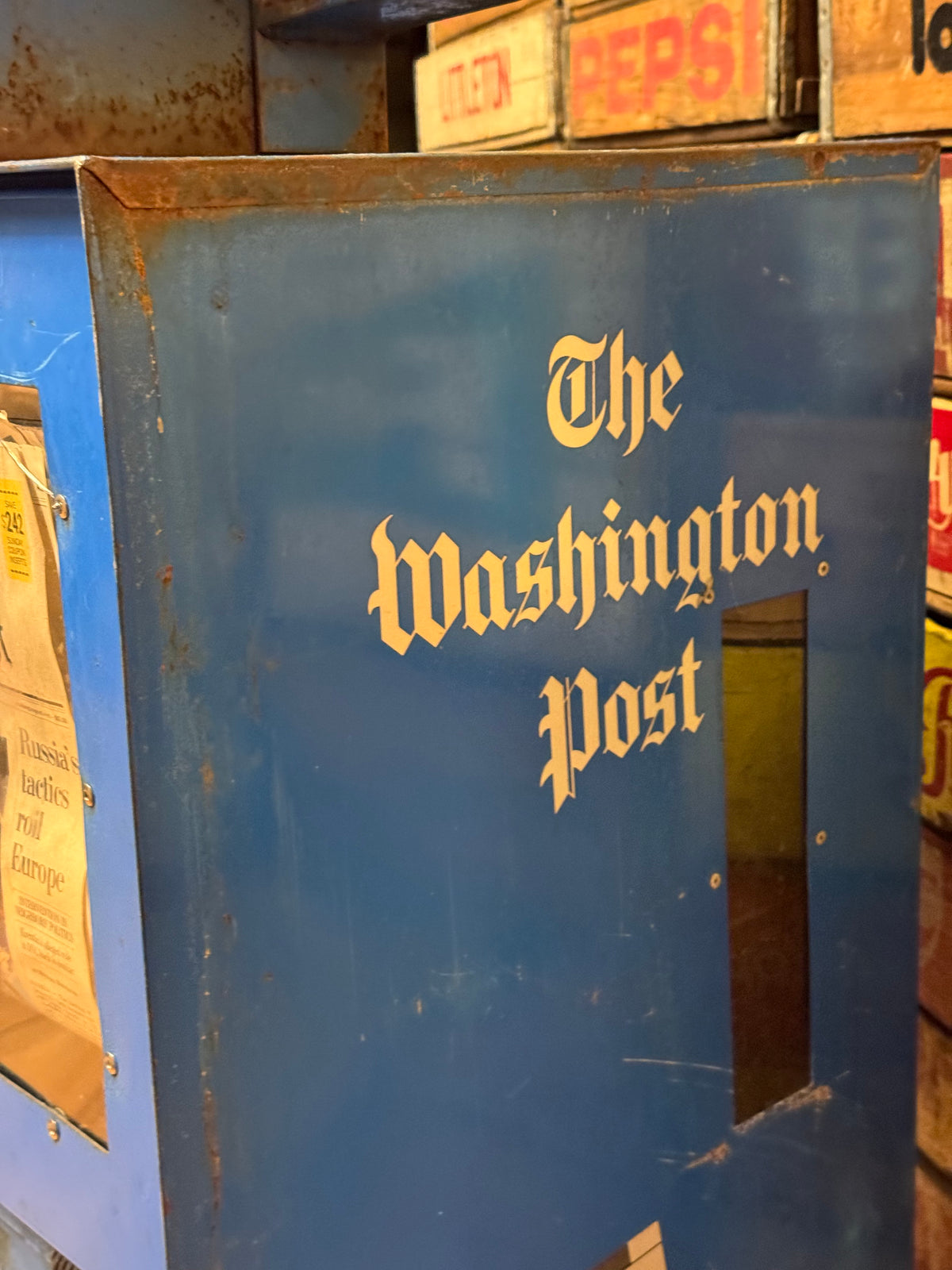 American Washington Post Blue newspaper vendingmachine