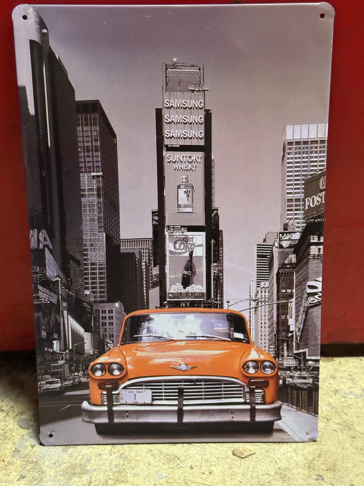 New York Taxi repro blikskilt 20x30