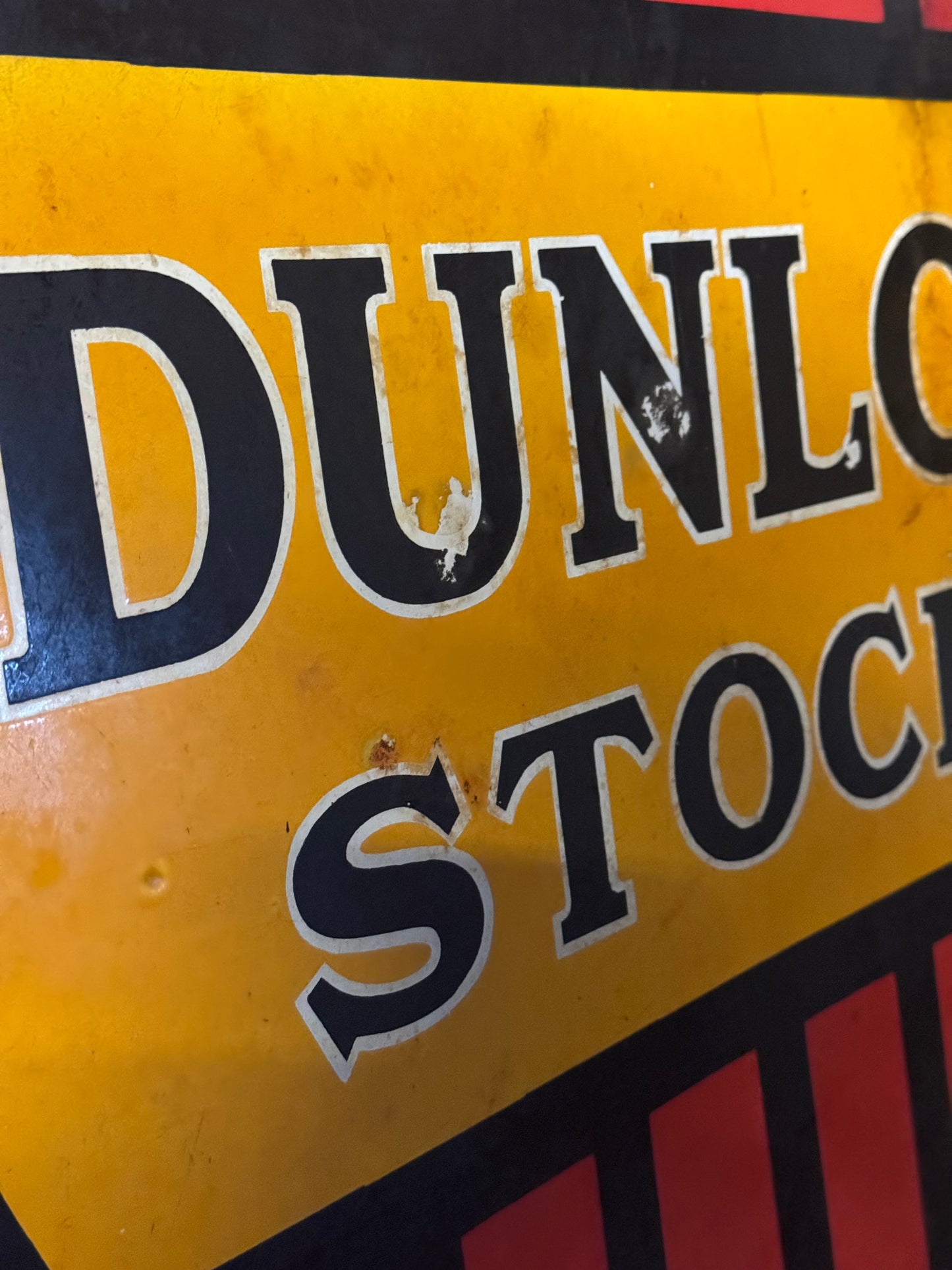 Dunlop stock Emaljeskilt