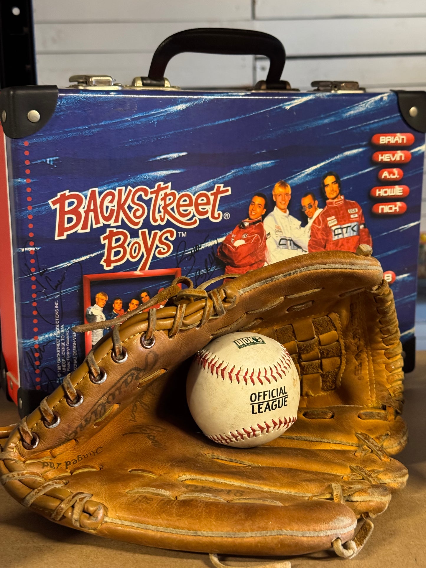 Baseball handske & bold