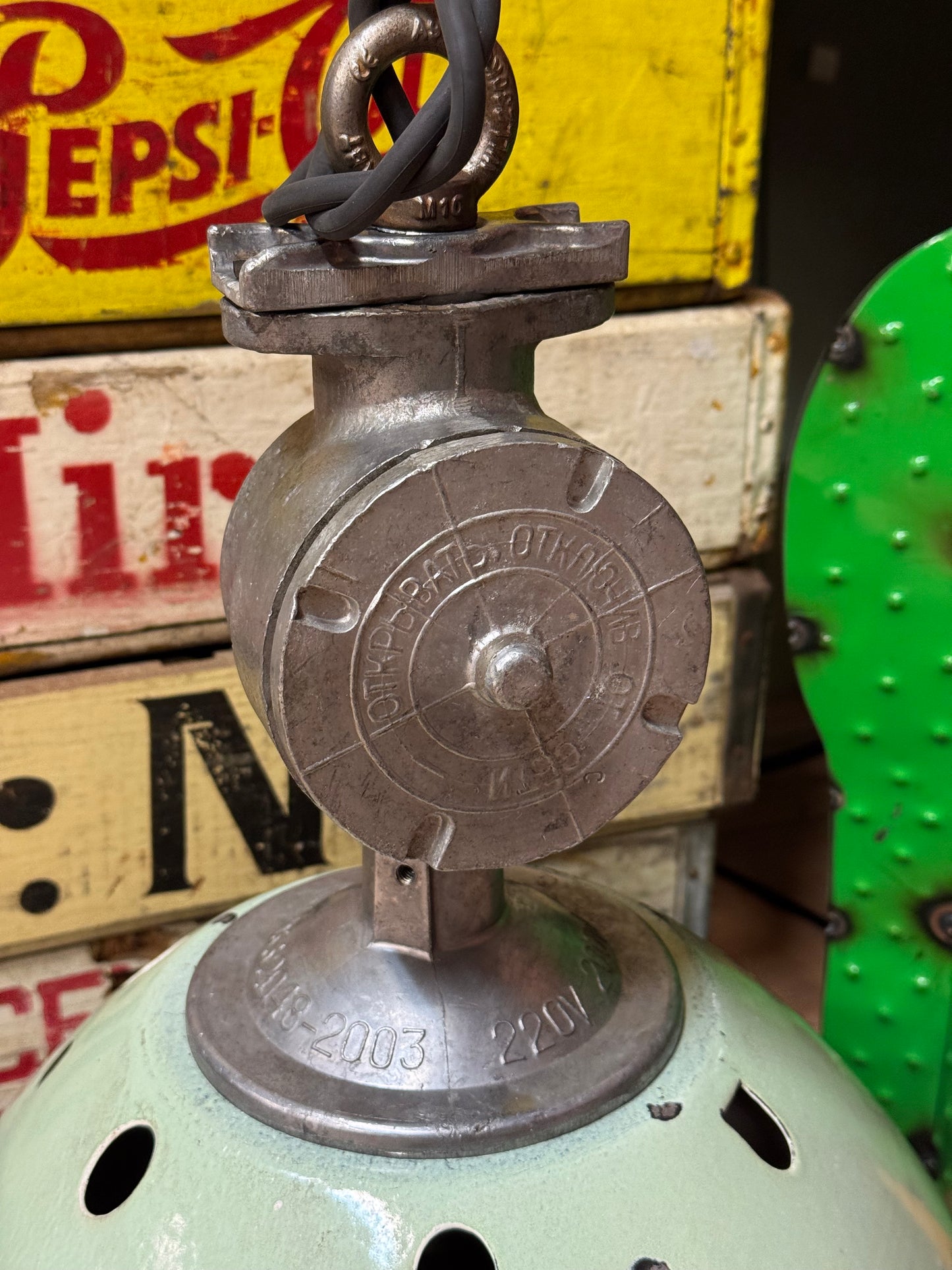 Industriel pendel mint grøn