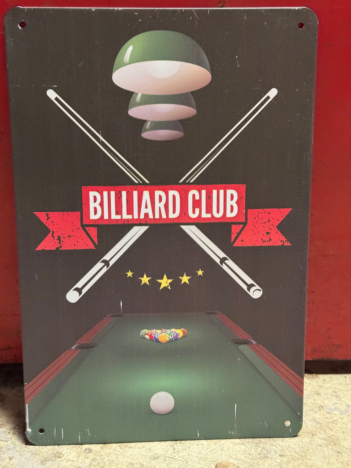 Billiard repro blikskilt 20x30