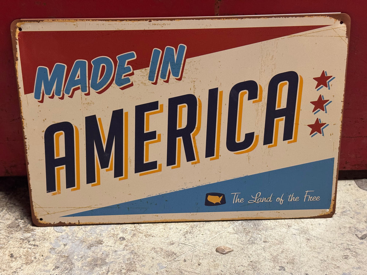 Made in America blikskilt