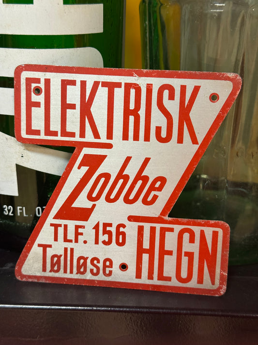 Elektrisk Zobbe hegn skilt