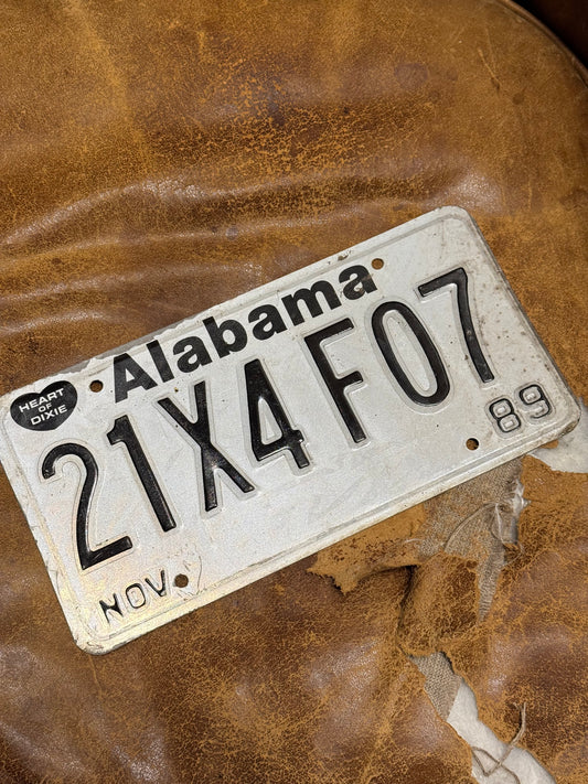 Nummerplade - Alabama 1989