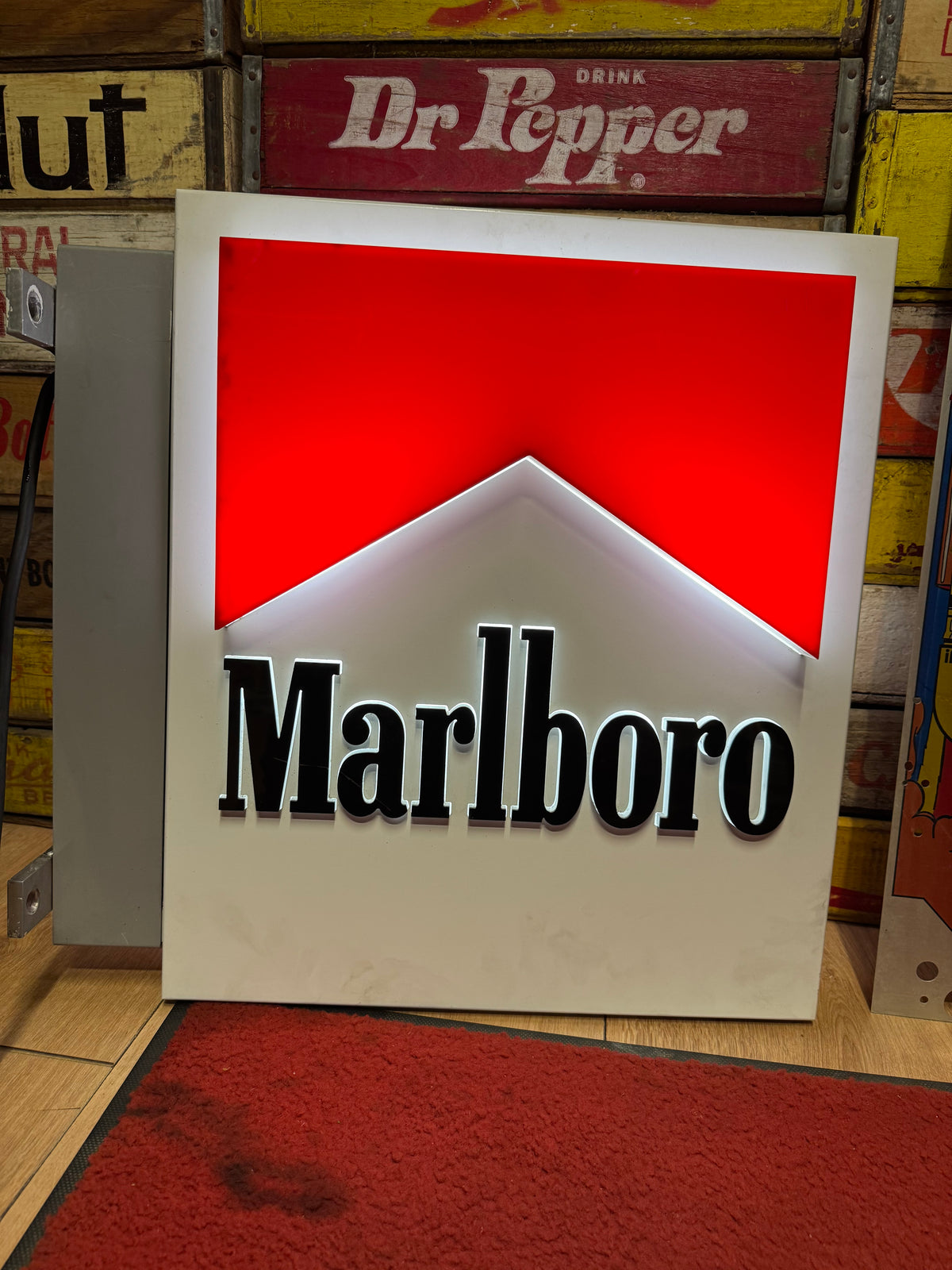 Marlboro lysskilt dobbelt