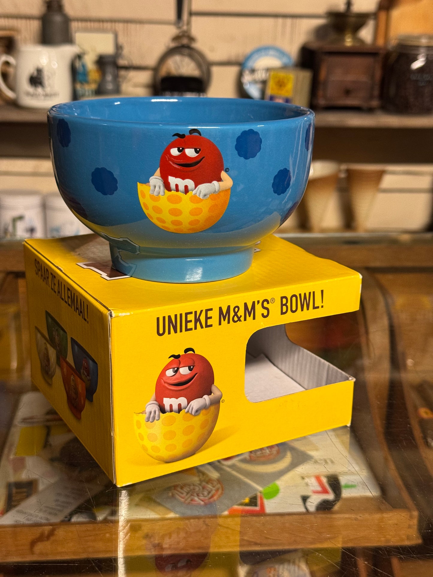M&M Blå skål
