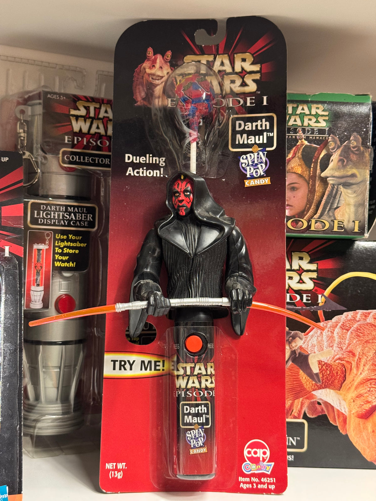 Star Wars Darth Maul Spin Pop Candy 1999
