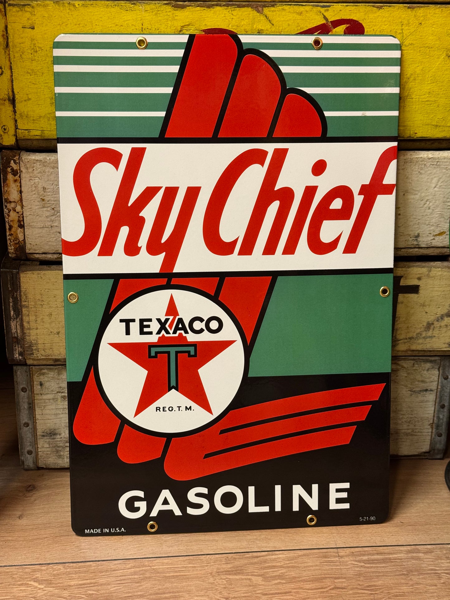 Texaco Sky Chief - Emaljeskilt