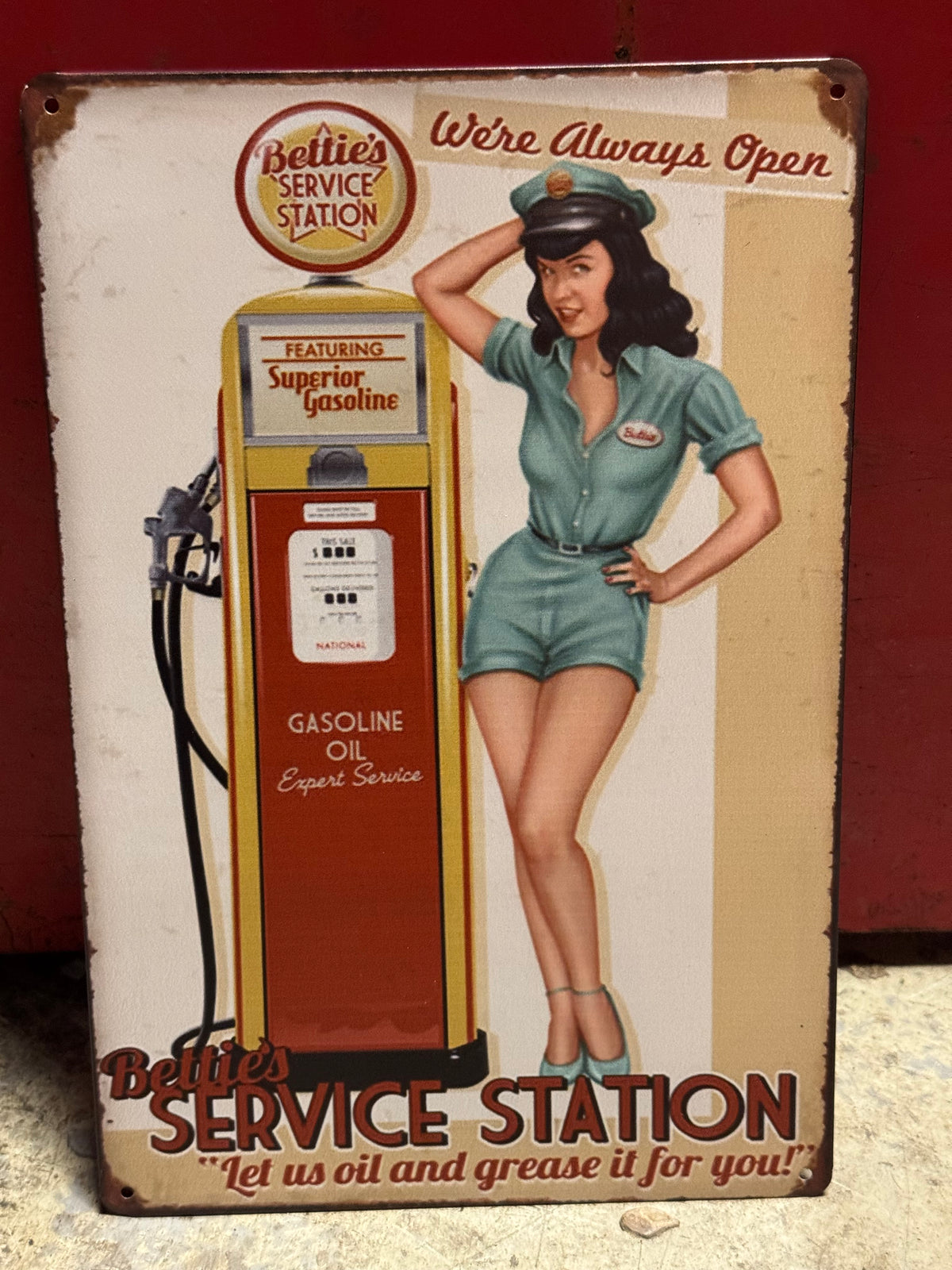 Garage repro blikskilt 20x30
