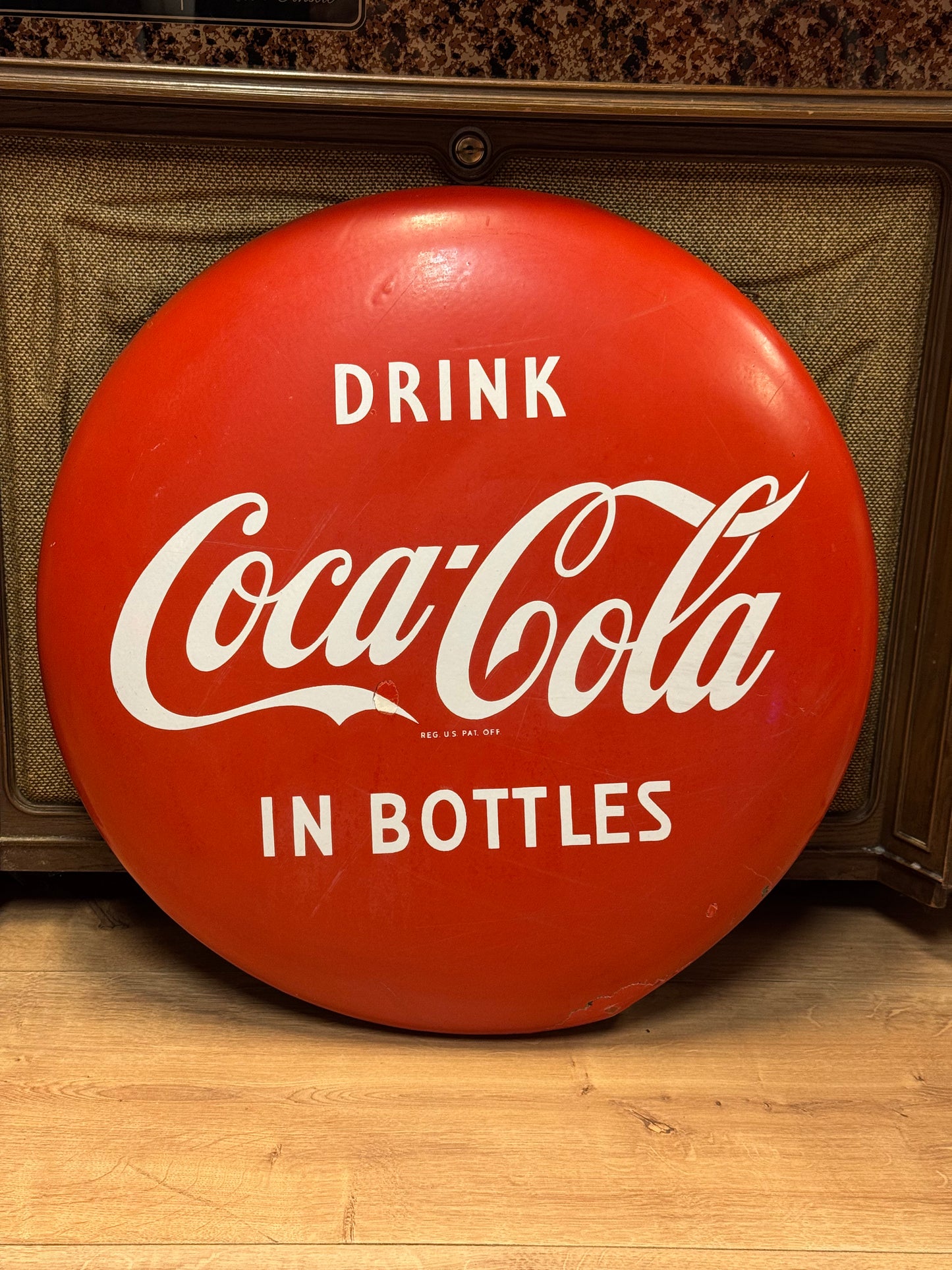 Coca Cola emalje button 1960erne