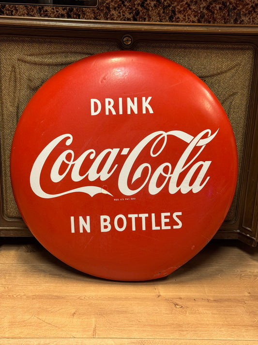 Coca Cola emalje button 1960erne