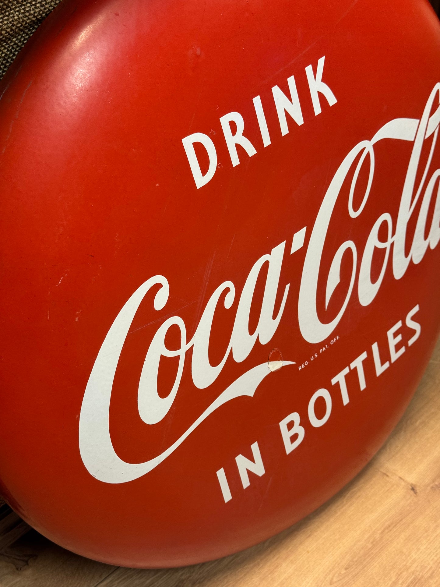 Coca Cola emalje button 1960erne