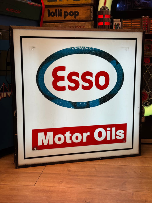 Esso Motor Oils - Lysskilt