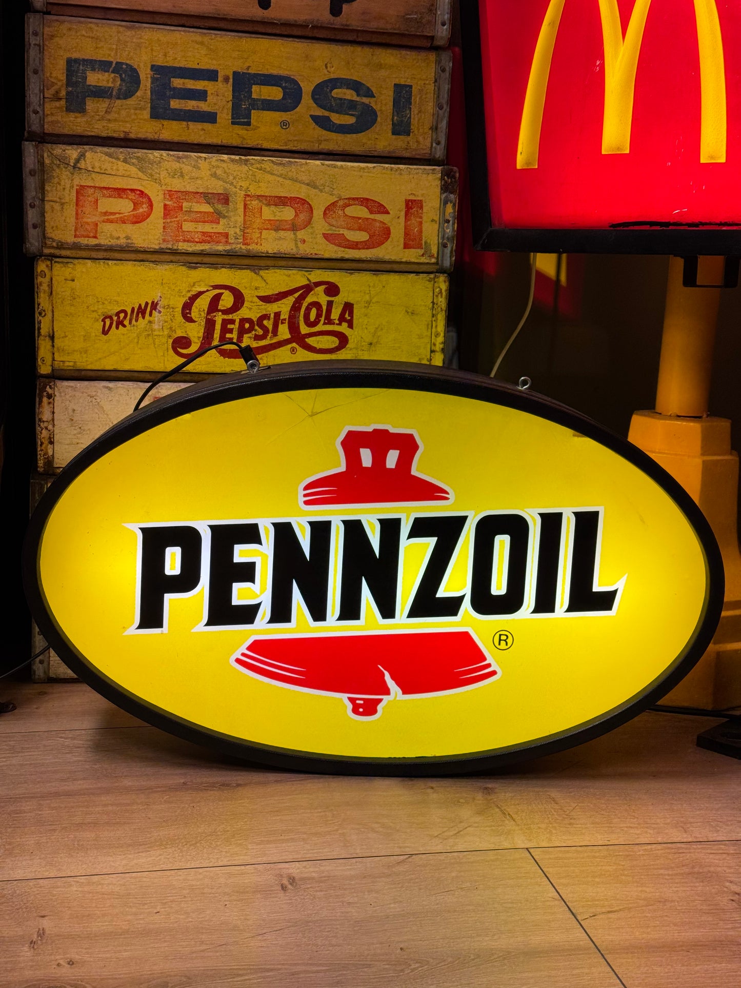 Pennzoil lysskilt