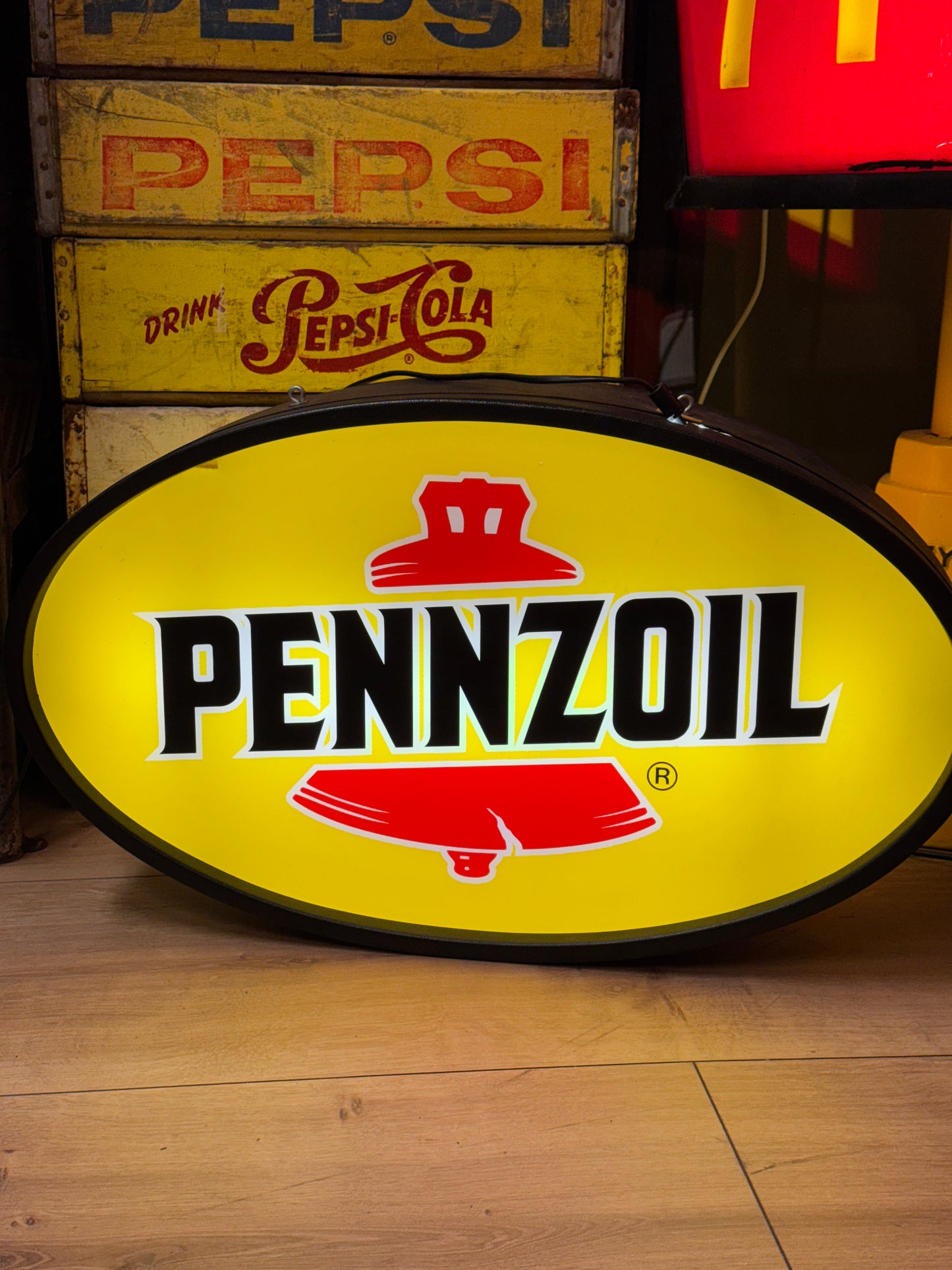 Pennzoil lysskilt
