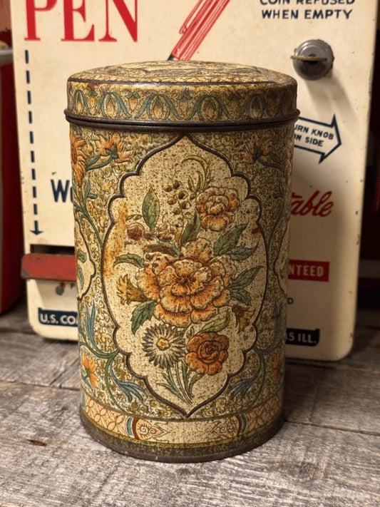 Dåse med blomster motiv