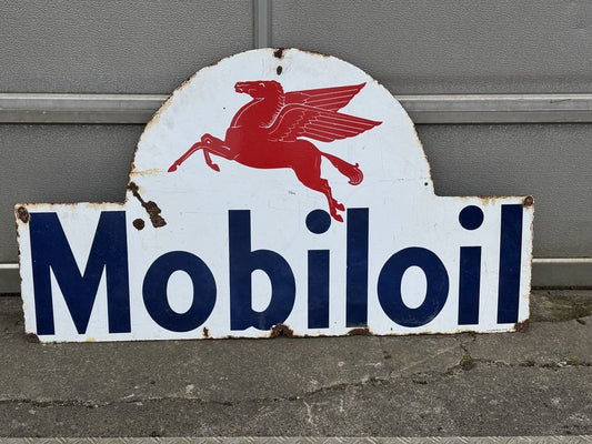 Mobiloil Emaljeskilt Belgisk