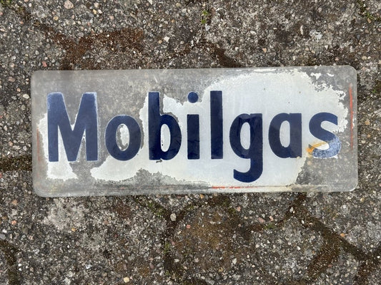 Mobiloil - Mobilgas - Glasskilt